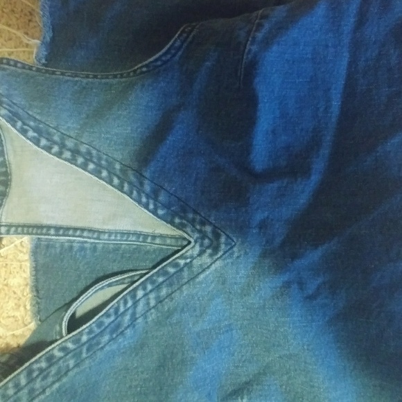 ASOS FRAYED HEM DENIM DRESS - Picture 3 of 3